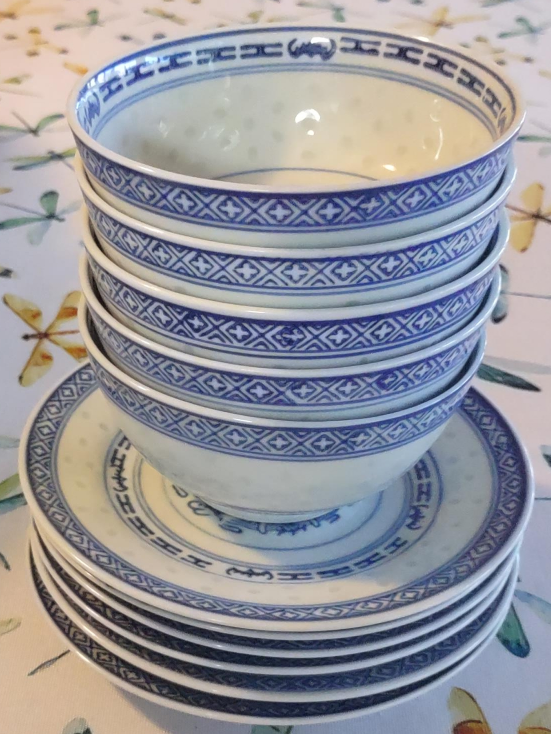 Rice Eye Bowls and Plates Set