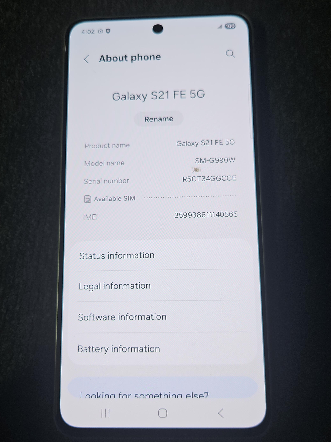 Samsung Galaxy S21 FE 5G - SM-G990W thumbnail