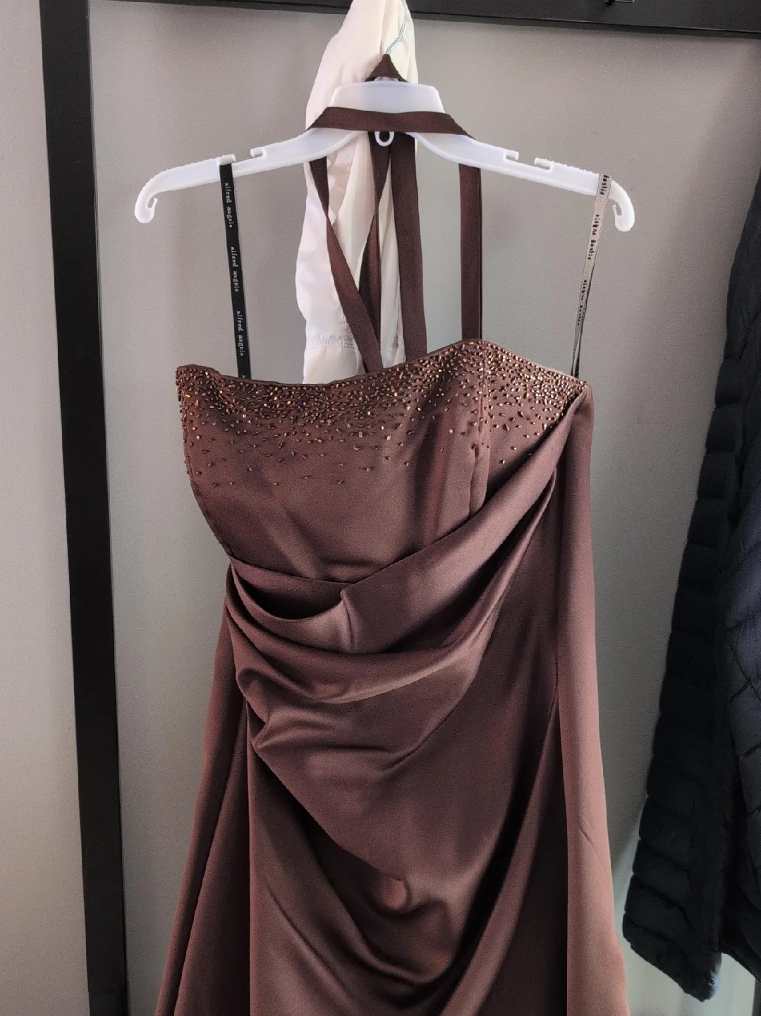Alfred Angelo Espresso Brown Dress - Size 12