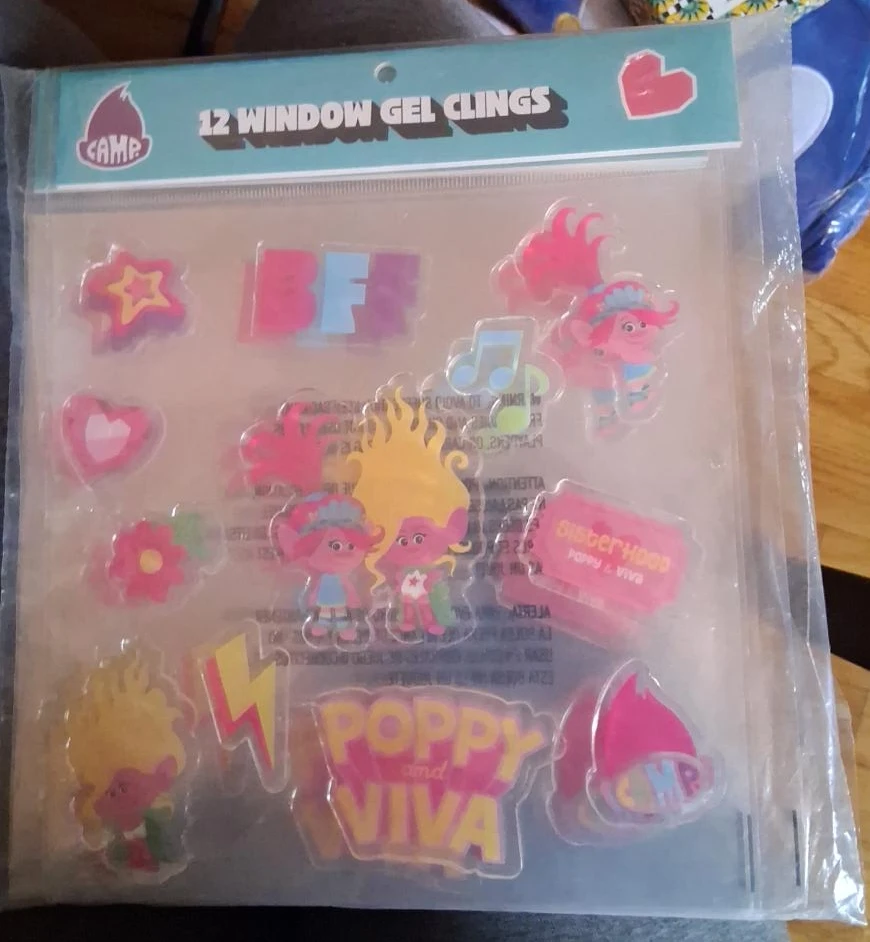 Camp Trolls Window Gel Clings - New thumbnail