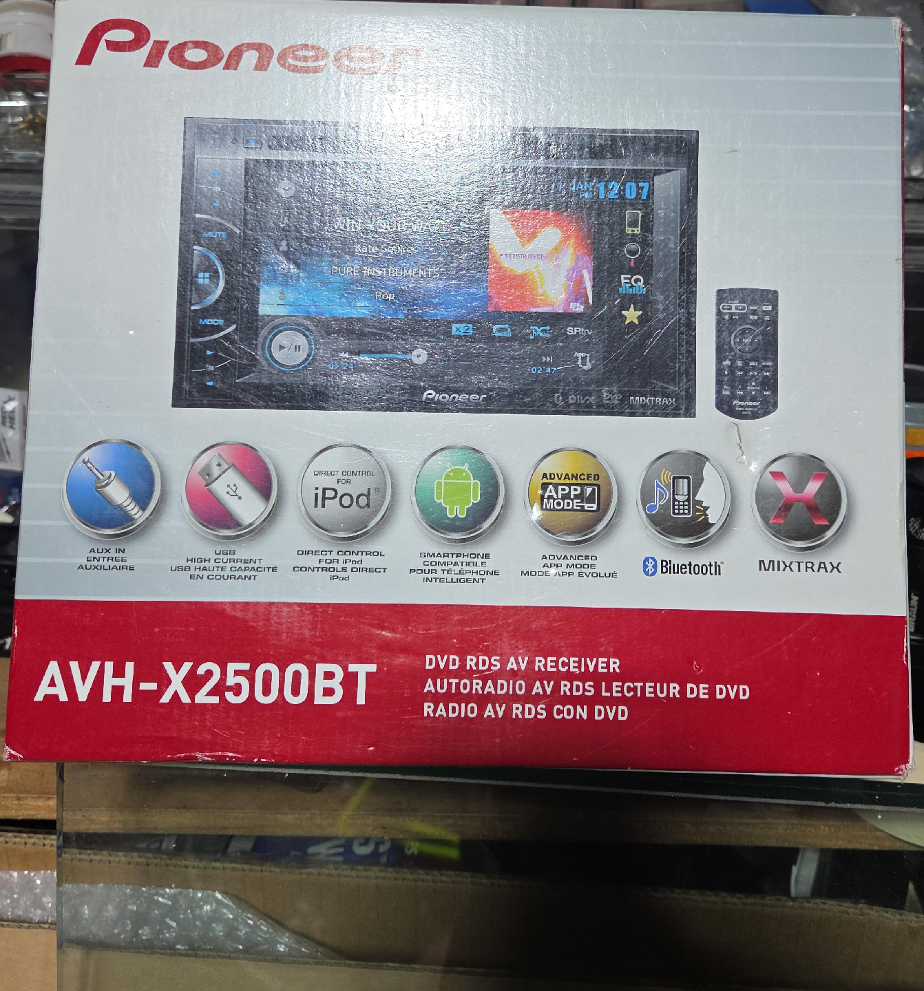 Pioneer AVH-X2500BT DVD RDS AV Receiver