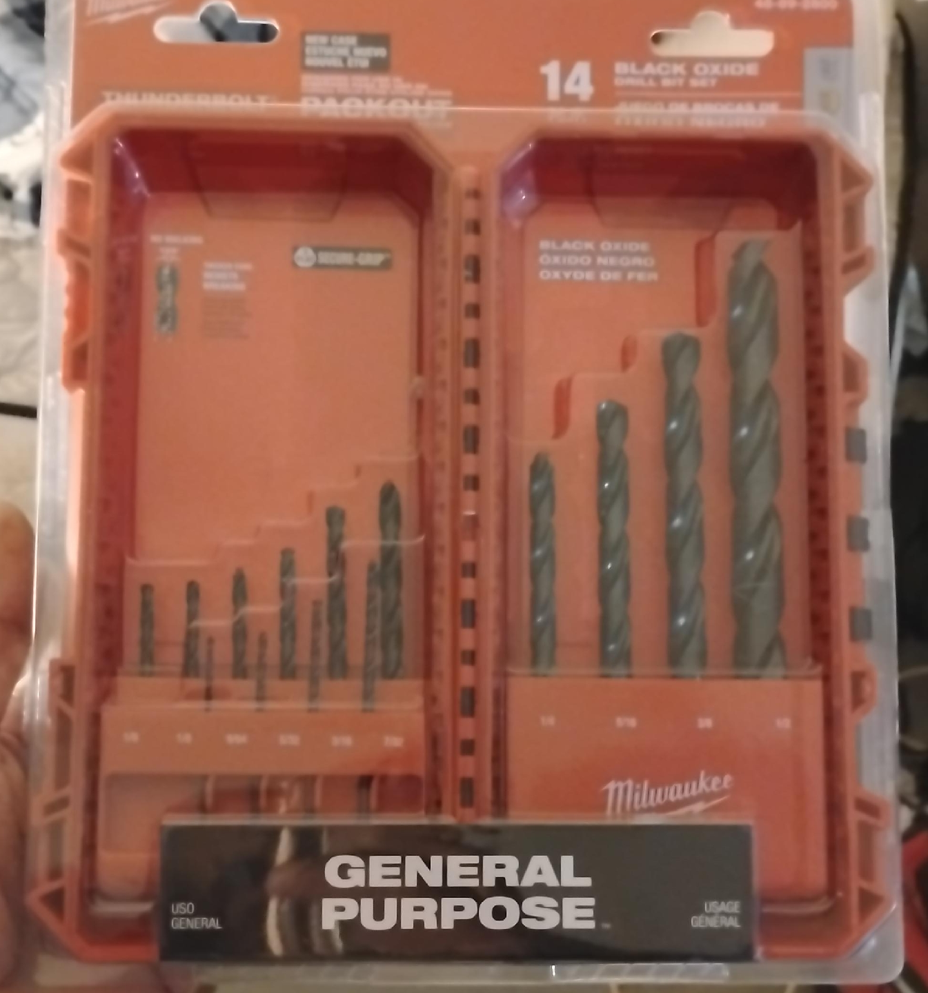 Milwaukee Thunderbolt Packout 14-Piece Black Oxide Drill Bit Set image indicator(1)