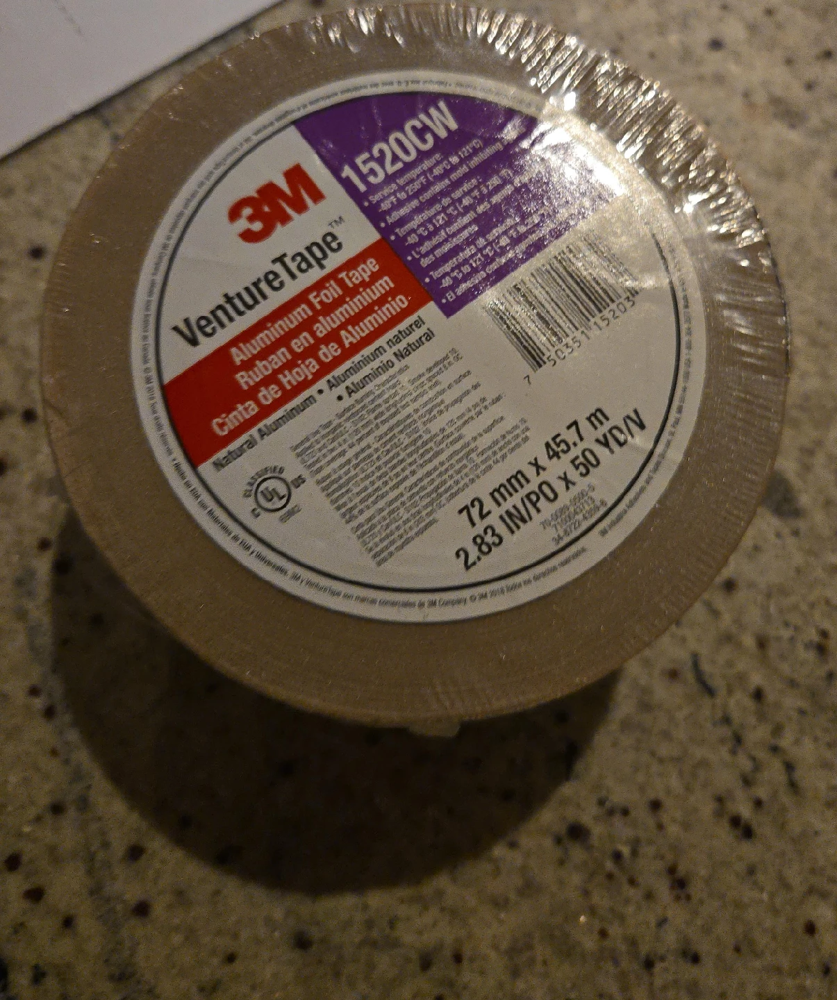 10 rolls of 3M VentureTape Aluminum Foil Tape - 72mm x 45.7m thumbnail