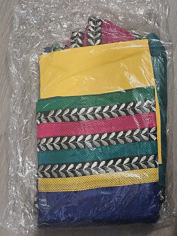 Colorful cotton suit Fabric Piece - New in Package image indicator(1)