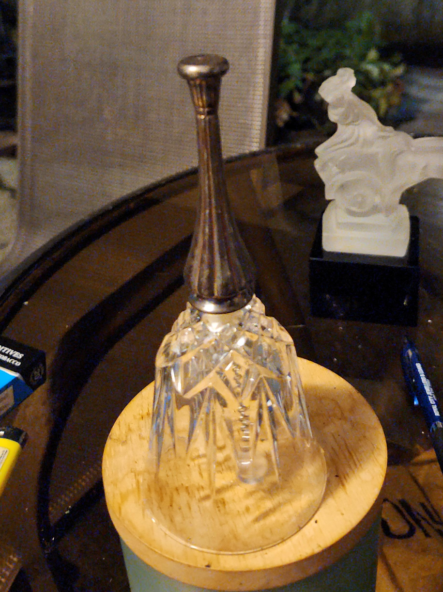 Vintage Crystal Hand Bell thumbnail