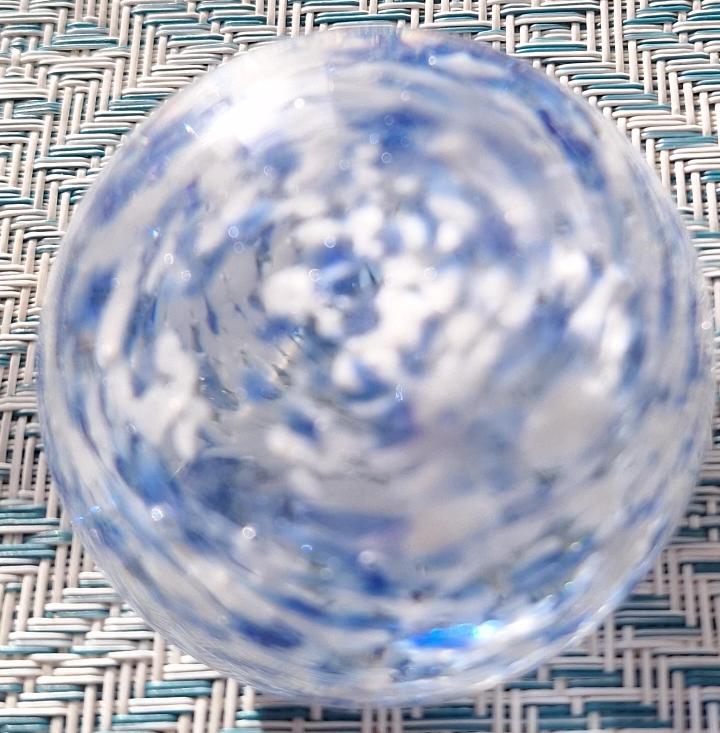 Blue and White Decorative Glass Ball