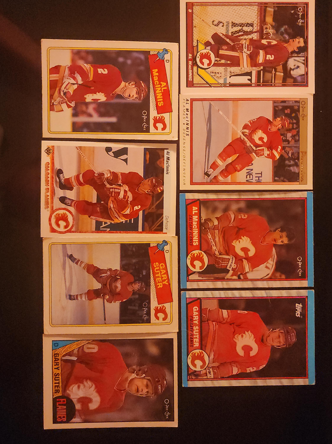 Vintage Al MacInnis & Gary Suter Calgary Flames Cards image indicator(1)