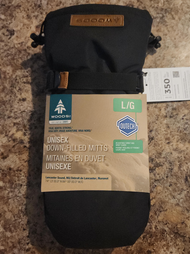 Woods Unisex Down-Filled Mitts - Size L/G thumbnail
