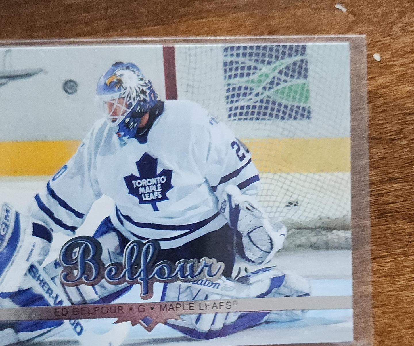 Ed Belfour Maple Leafs Hockey Card thumbnail