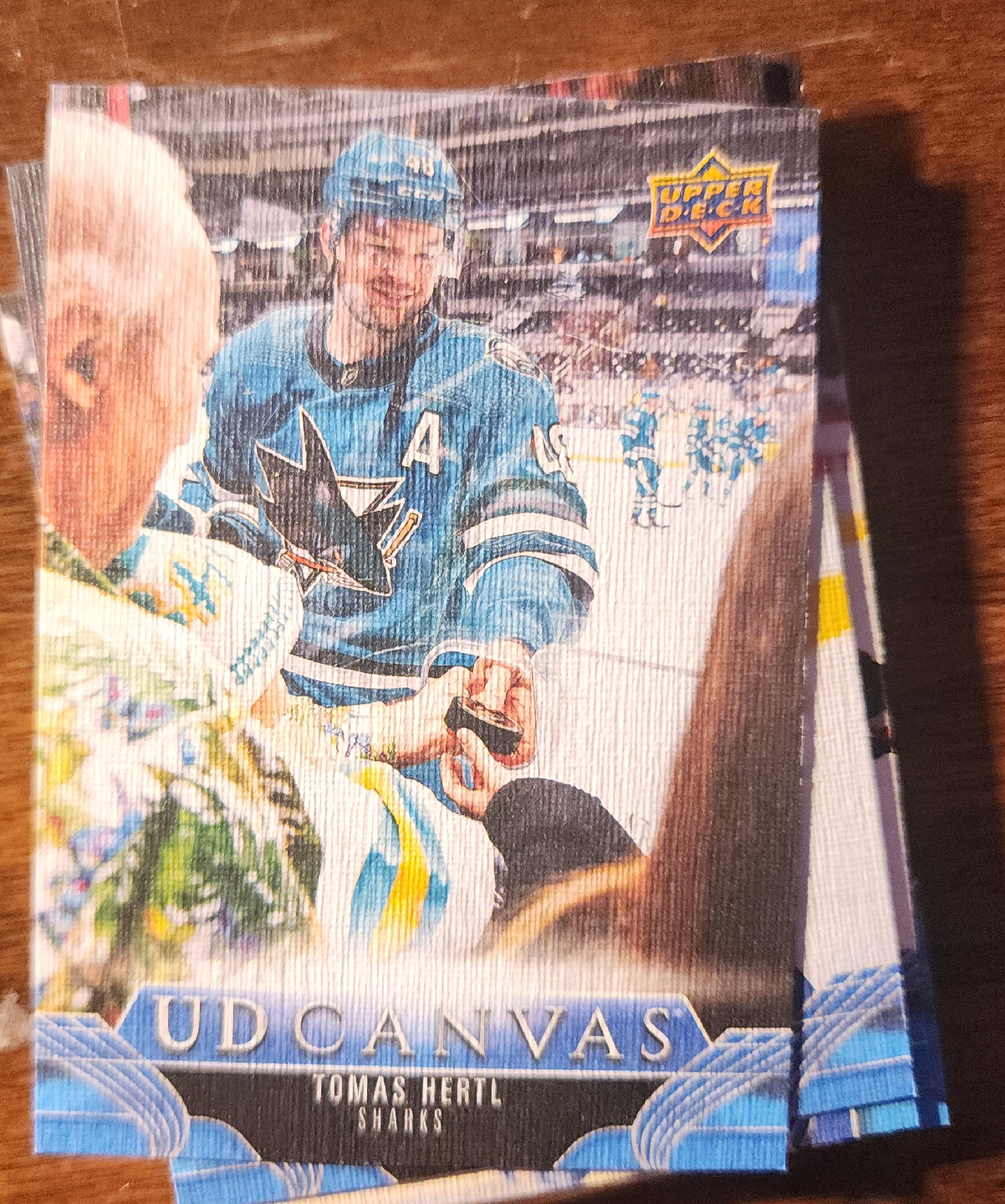 Upper Deck UD Canvas Tomas Hertl Sharks Hockey Card thumbnail