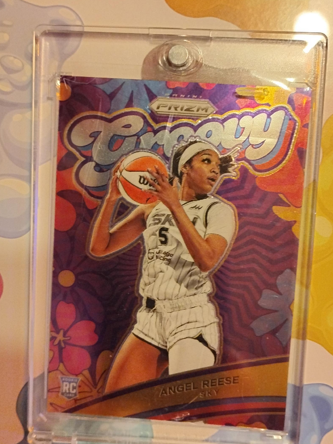 Angel Reese Prizm Groovy Rookie Card