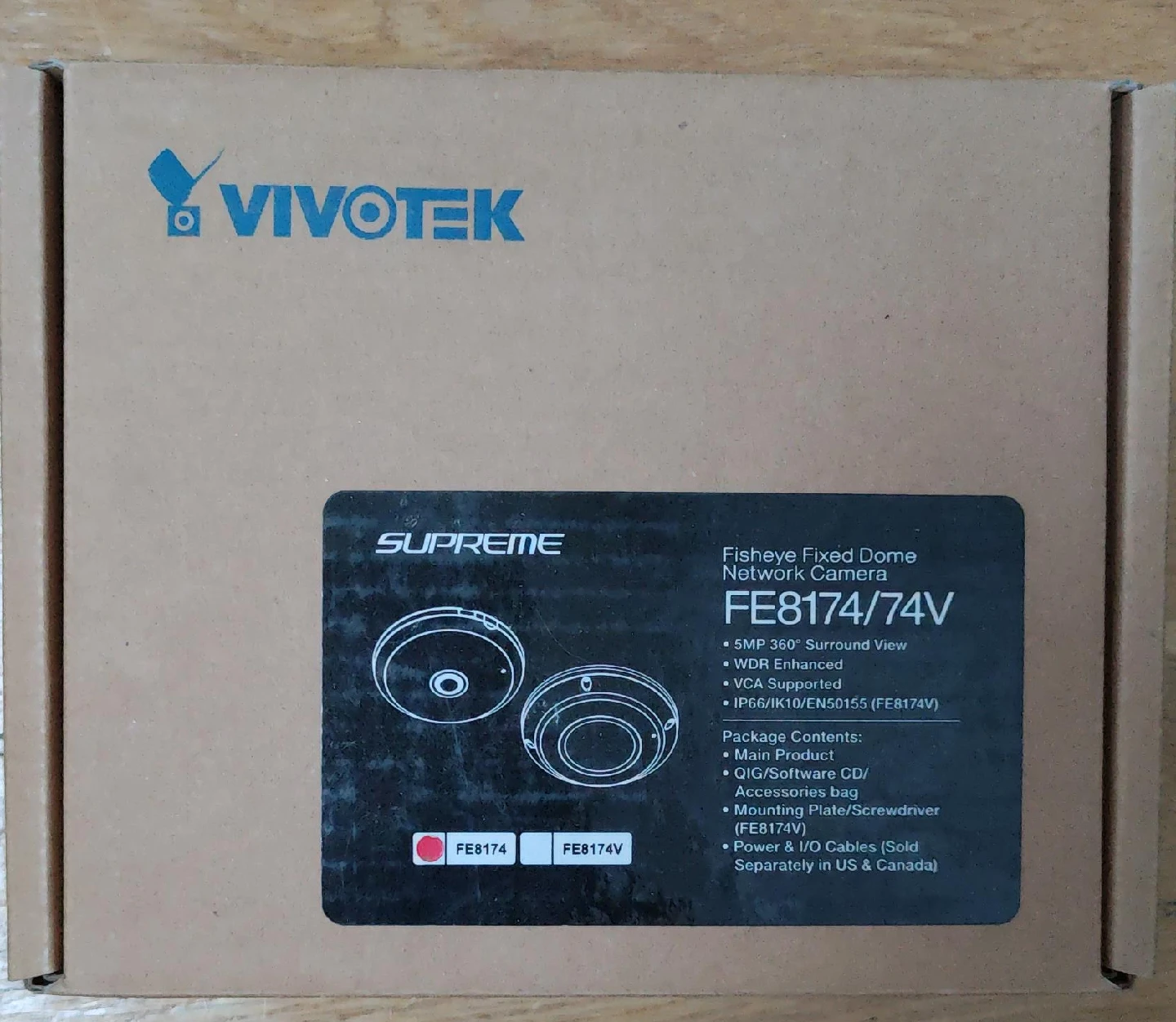 Vivotek Fisheye Fixed Dome Network Camera FE8174/74V