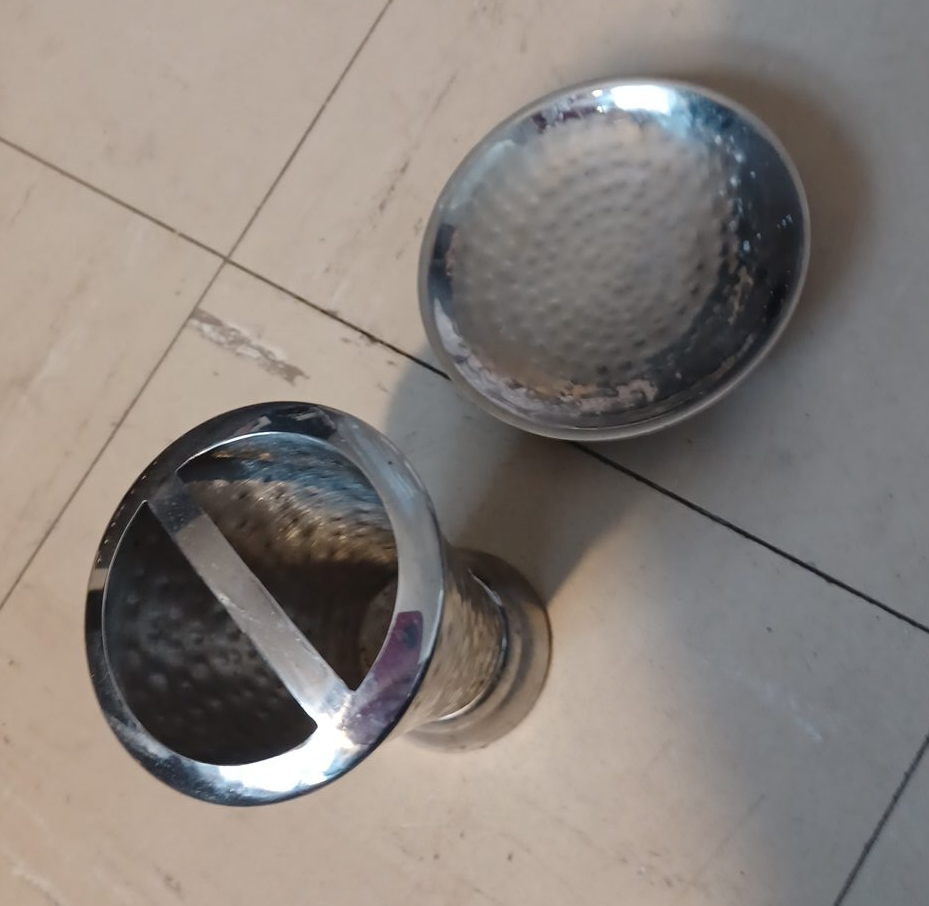 Silver Metal Vase and Dish Set thumbnail