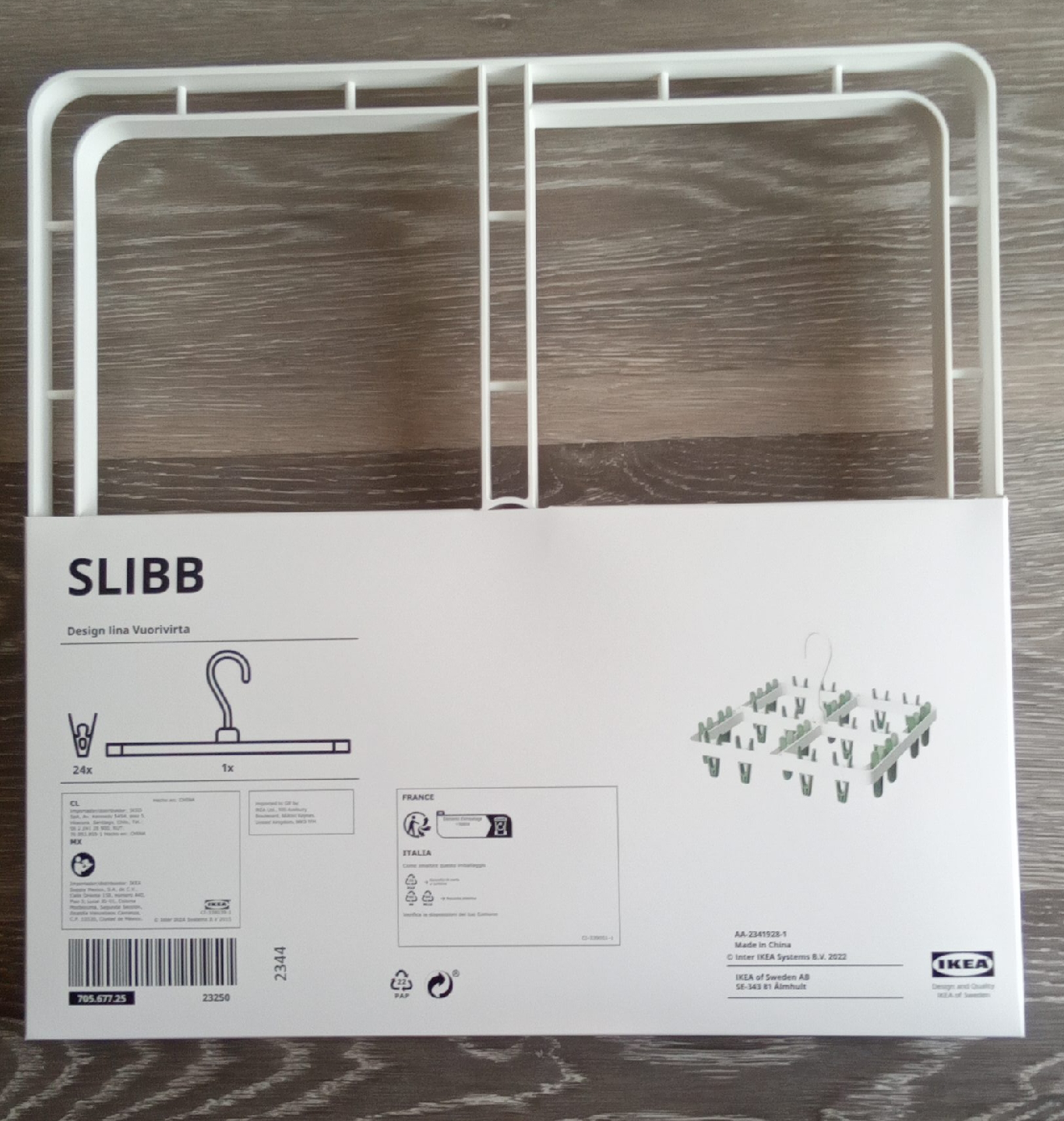 IKEA SLIBB Clothes Hanger with 24 Clips