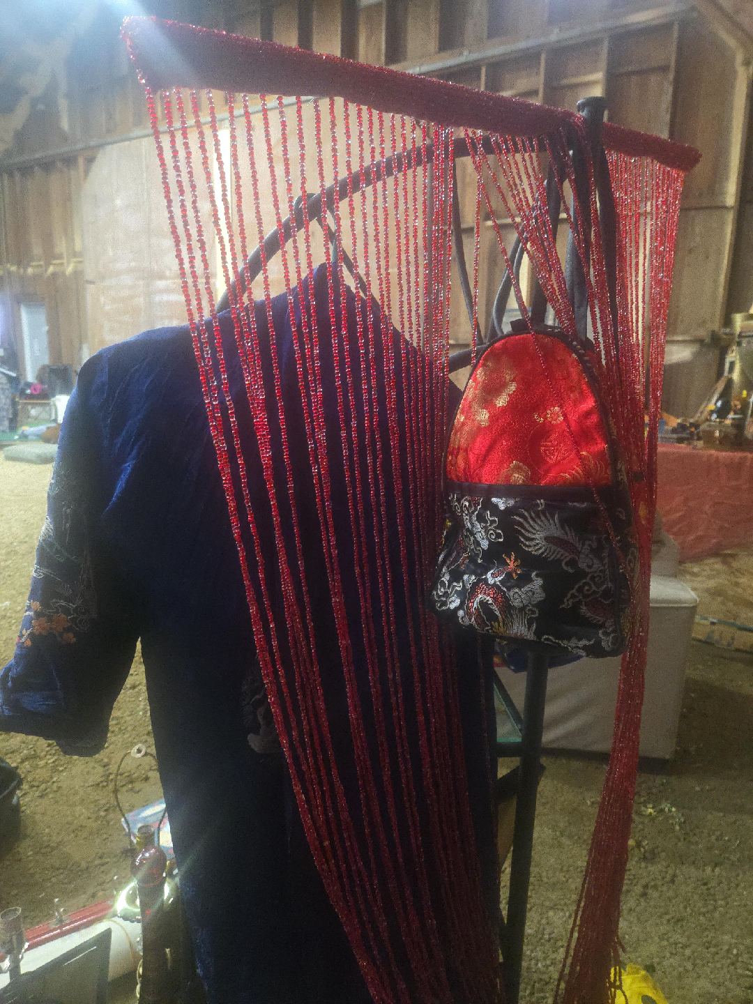 Beaded Curtain & Purse