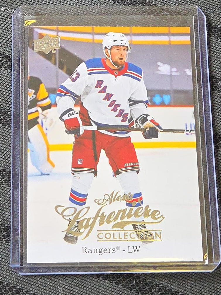 Alexis Lafrenière Upper Deck Rangers Hockey Card thumbnail