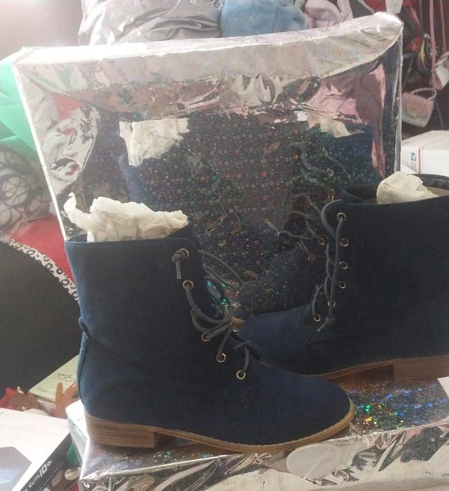 Blue Ankle Boots
