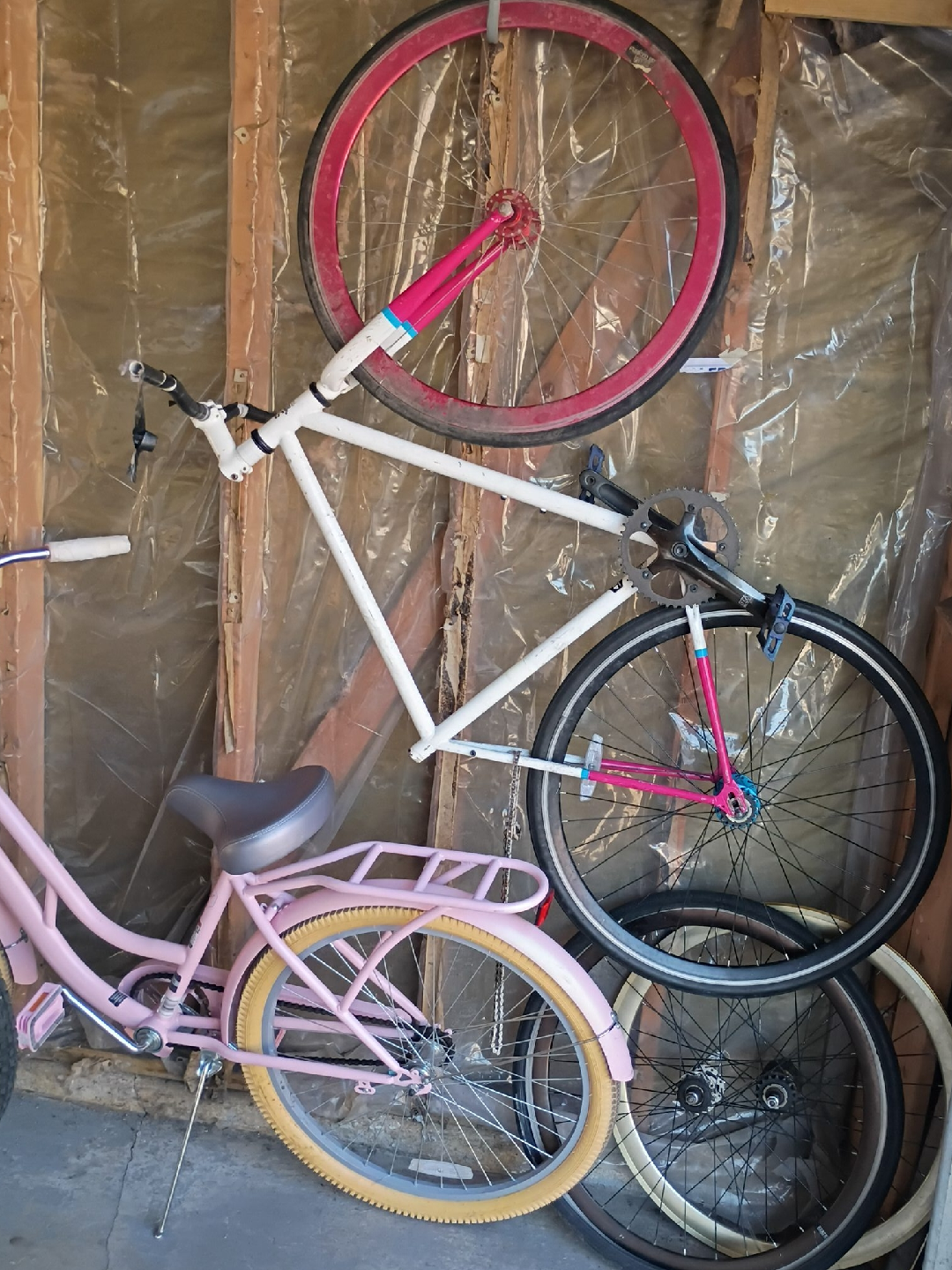 Used Bikes - Pink Beach Cruiser & White Frame