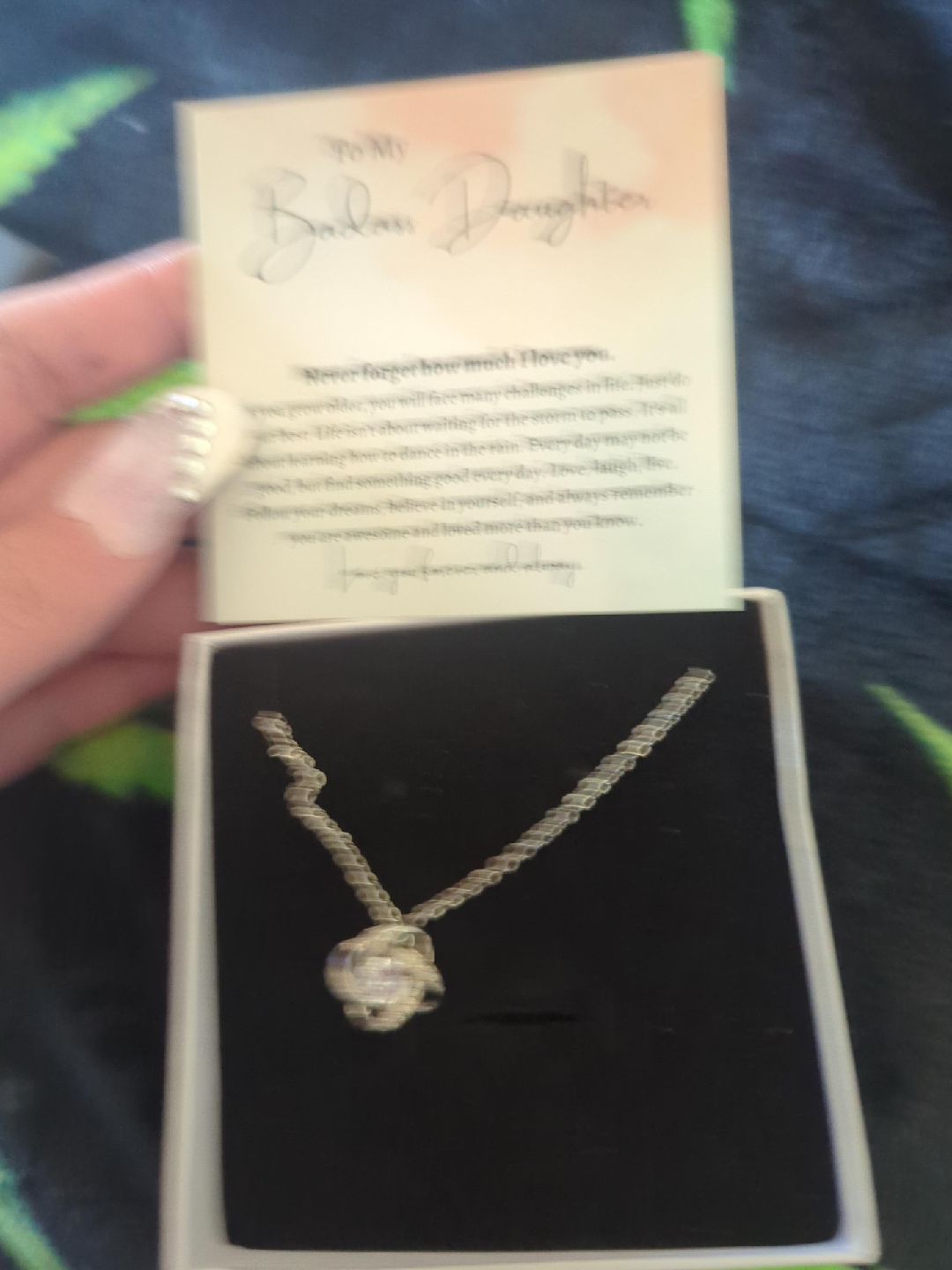 Love Knot Necklace - "To My Badass Daughter" thumbnail
