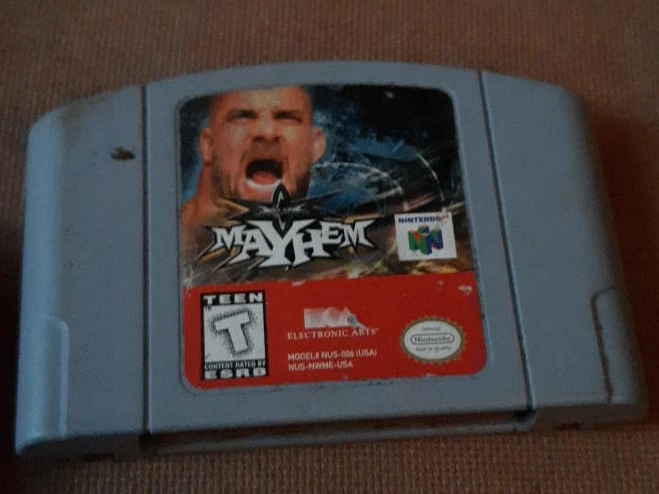 WWF Mayhem Nintendo 64 Game Cartridge