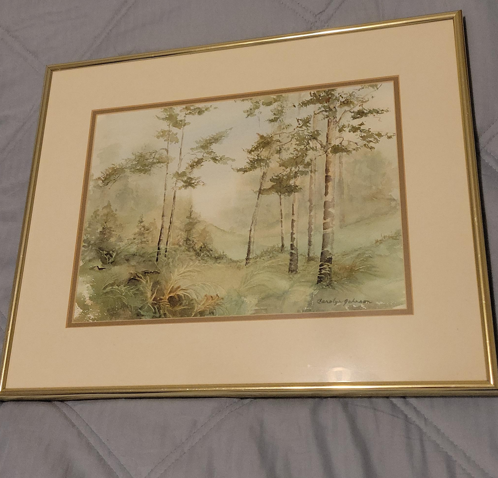 Carolyn Johnson Framed Watercolor Painting 20x16 thumbnail