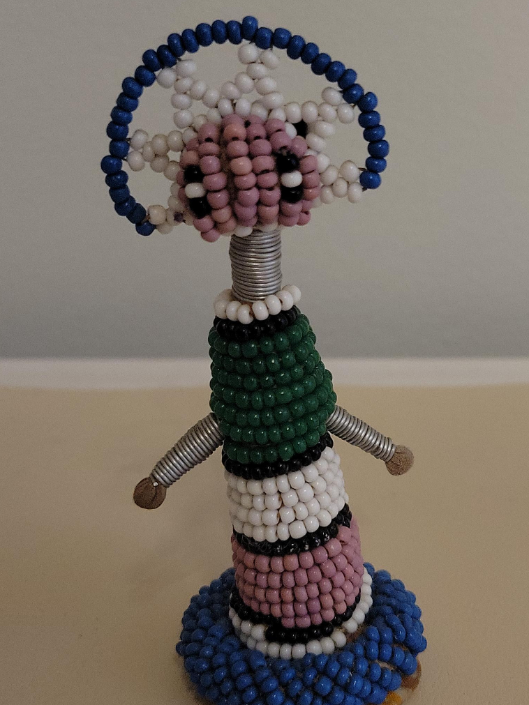 Beaded African Doll Figurine thumbnail