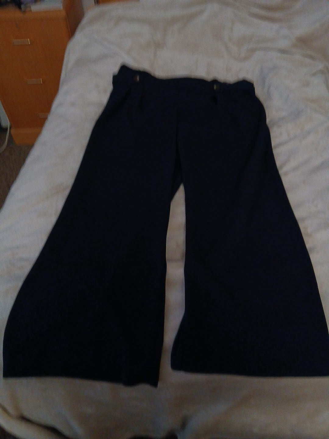 Nina Leonard Wide Leg Navy Blue Pants