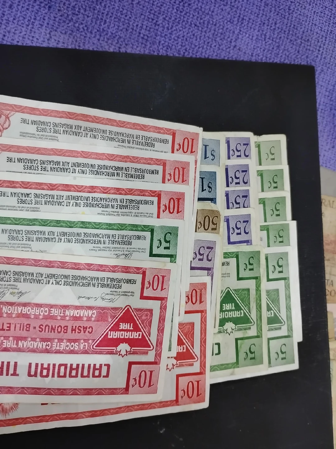 Vintage Canadian Tire Cash Bonus Coupons