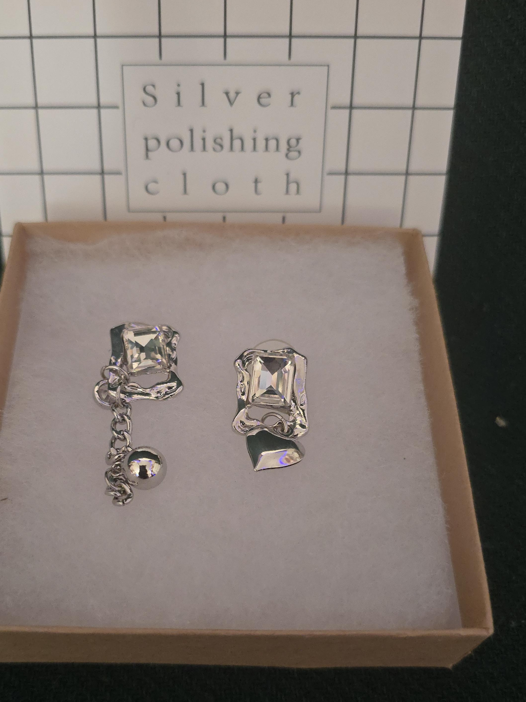 Silver Earrings with Cubic Zirconia - S925 thumbnail