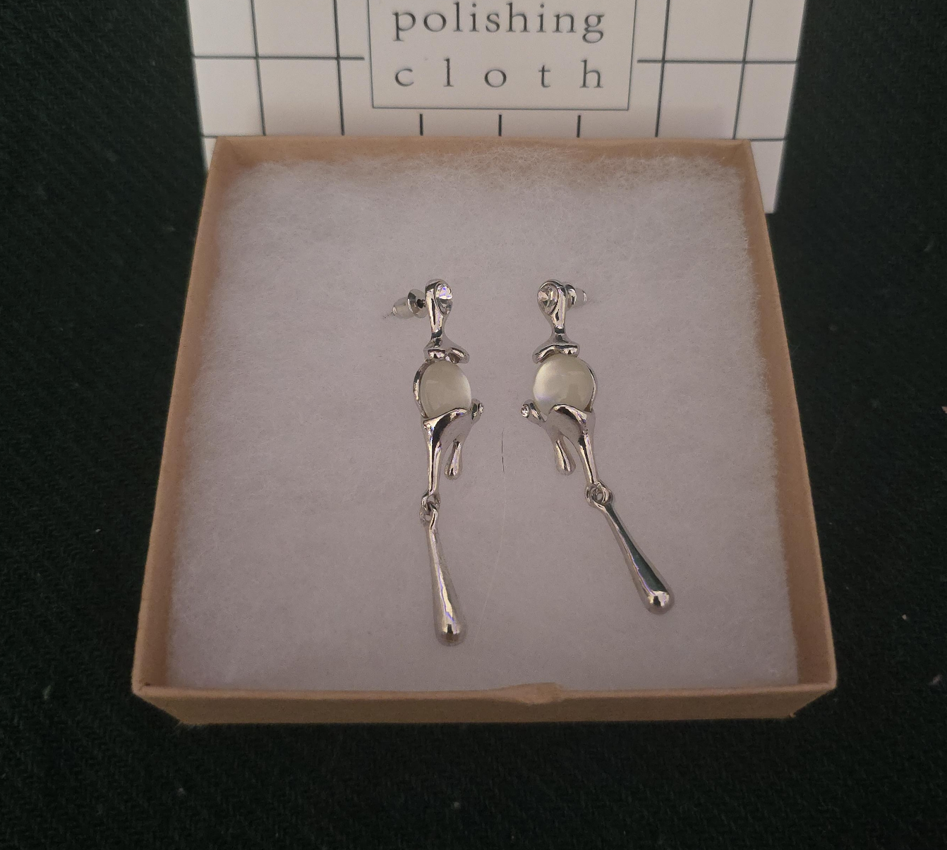 Silver Dangle Earrings, New in Box - S925 thumbnail