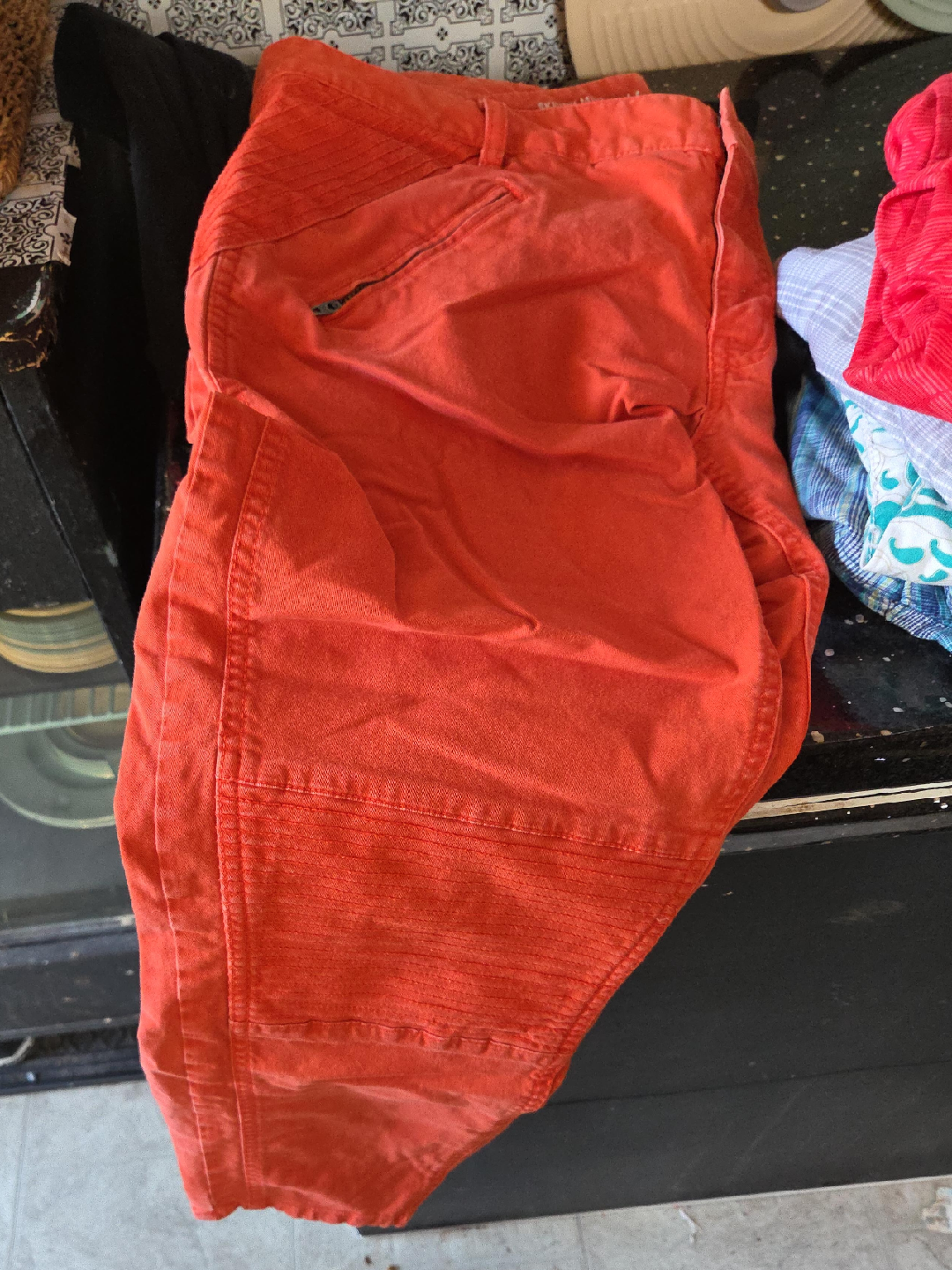 Orange Casual Pants