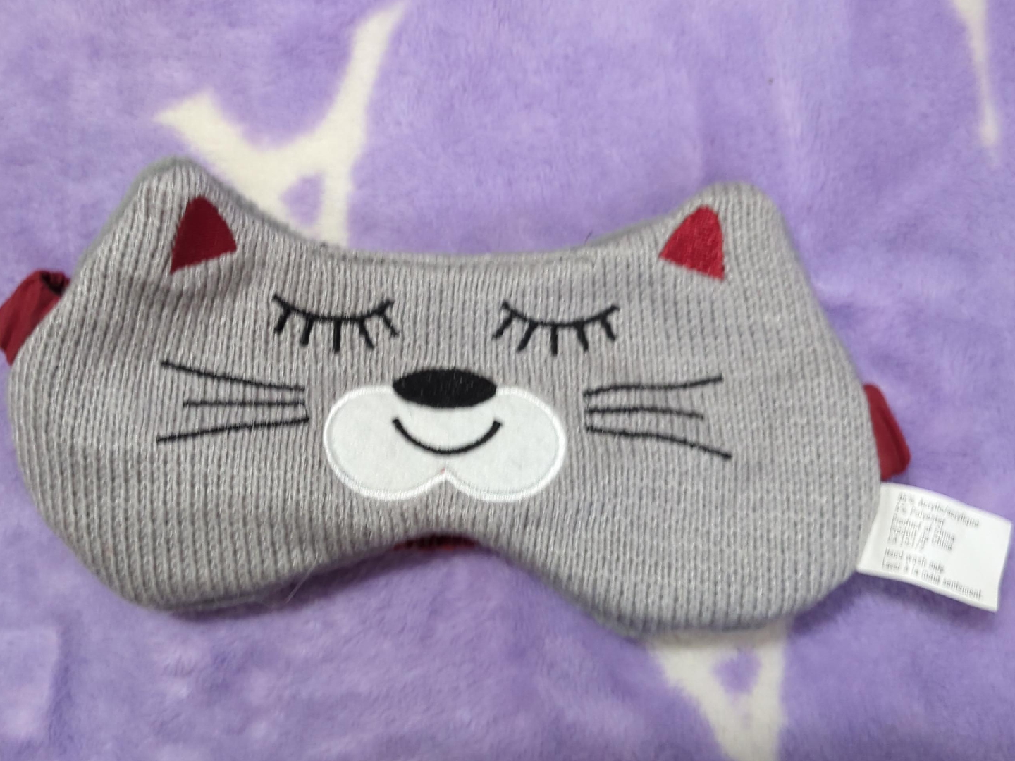 Cat Sleep Mask - Grey thumbnail