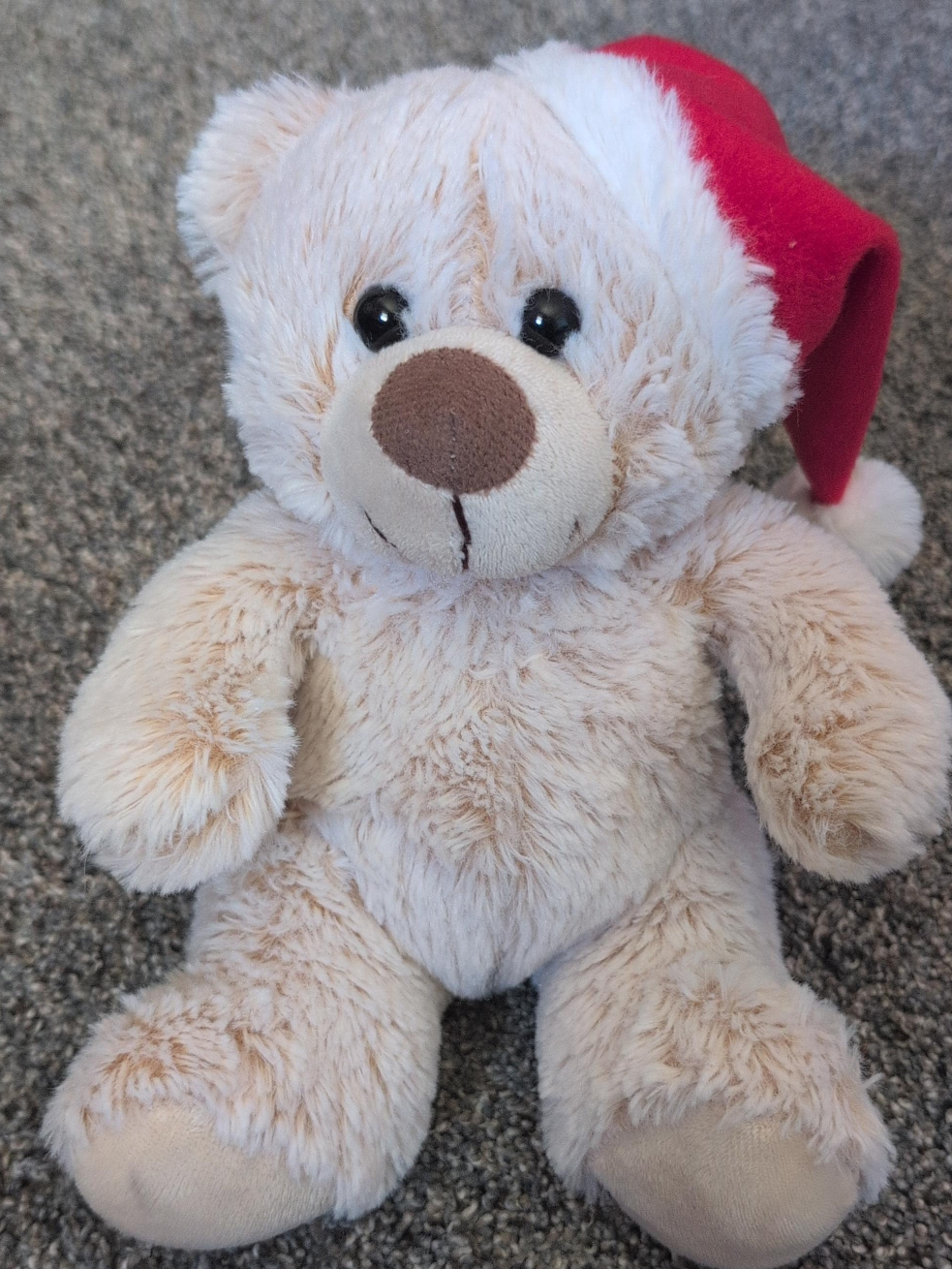 Christmas Teddy Bear with Santa Hat thumbnail