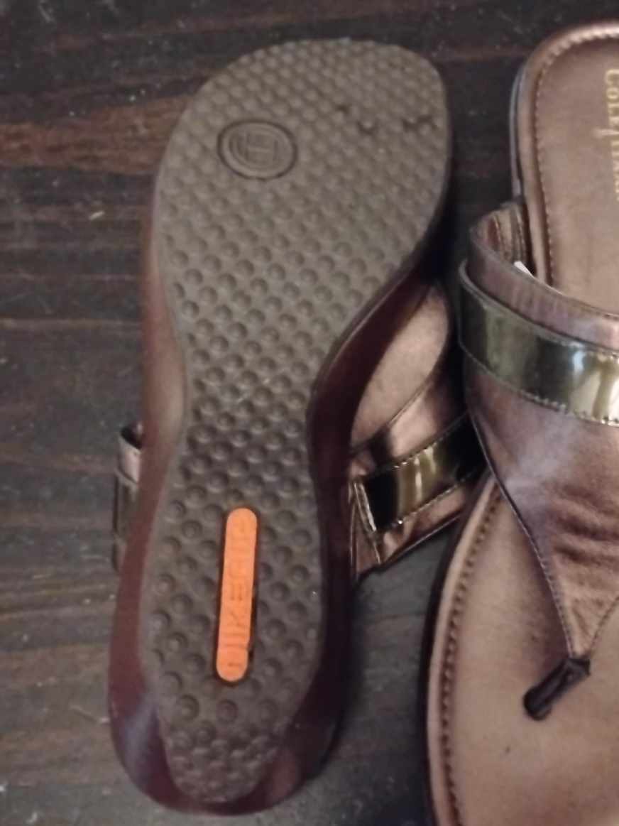 Cole Haan Bronze Wedge Sandals 🥕 thumbnail