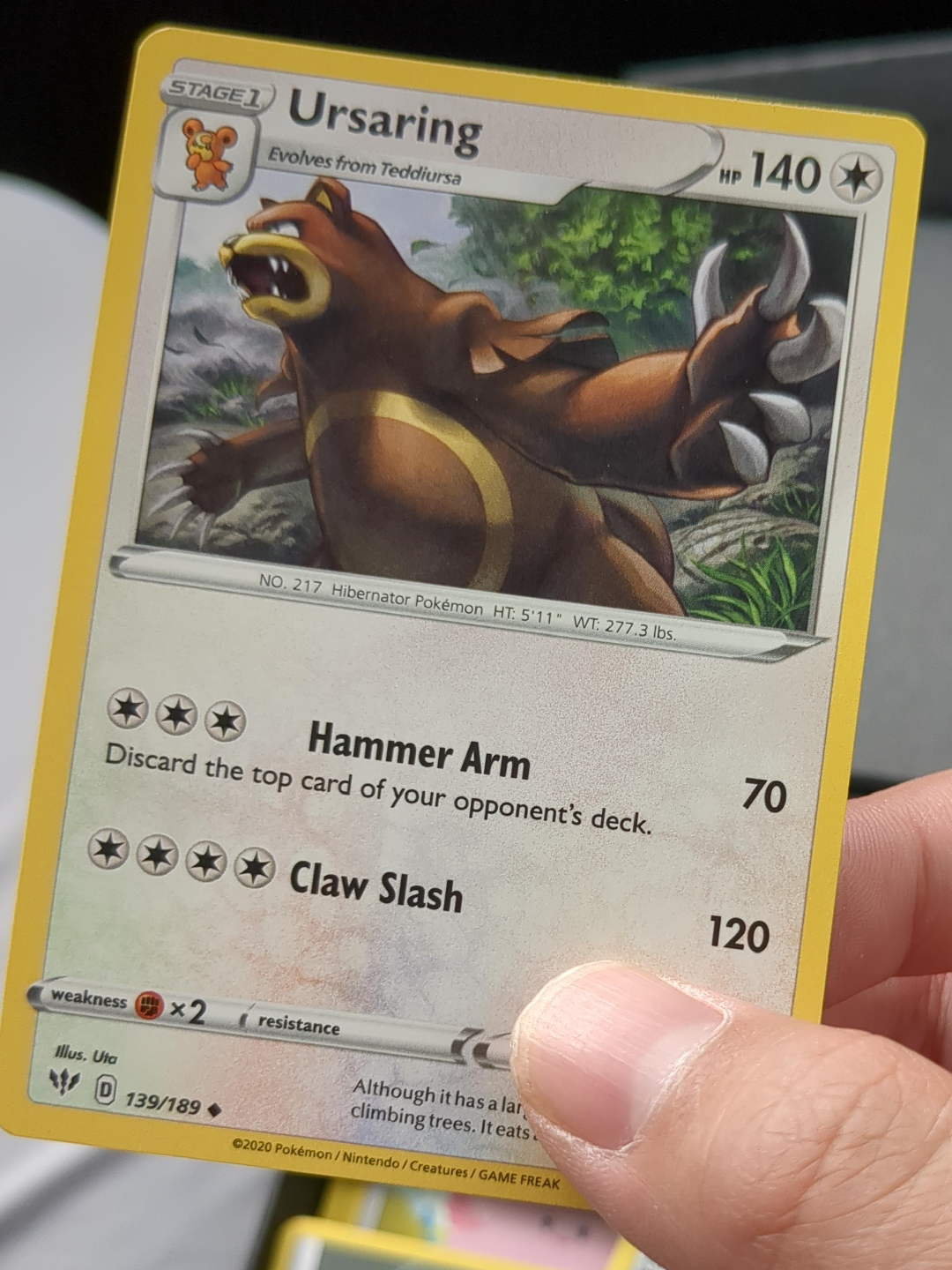 Ursaring Pokemon Card thumbnail