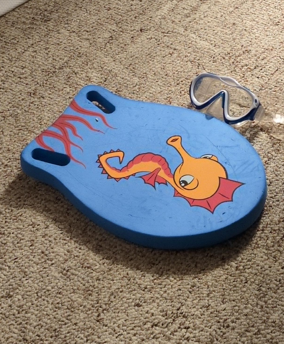 Blue Kickboard with Goggles thumbnail