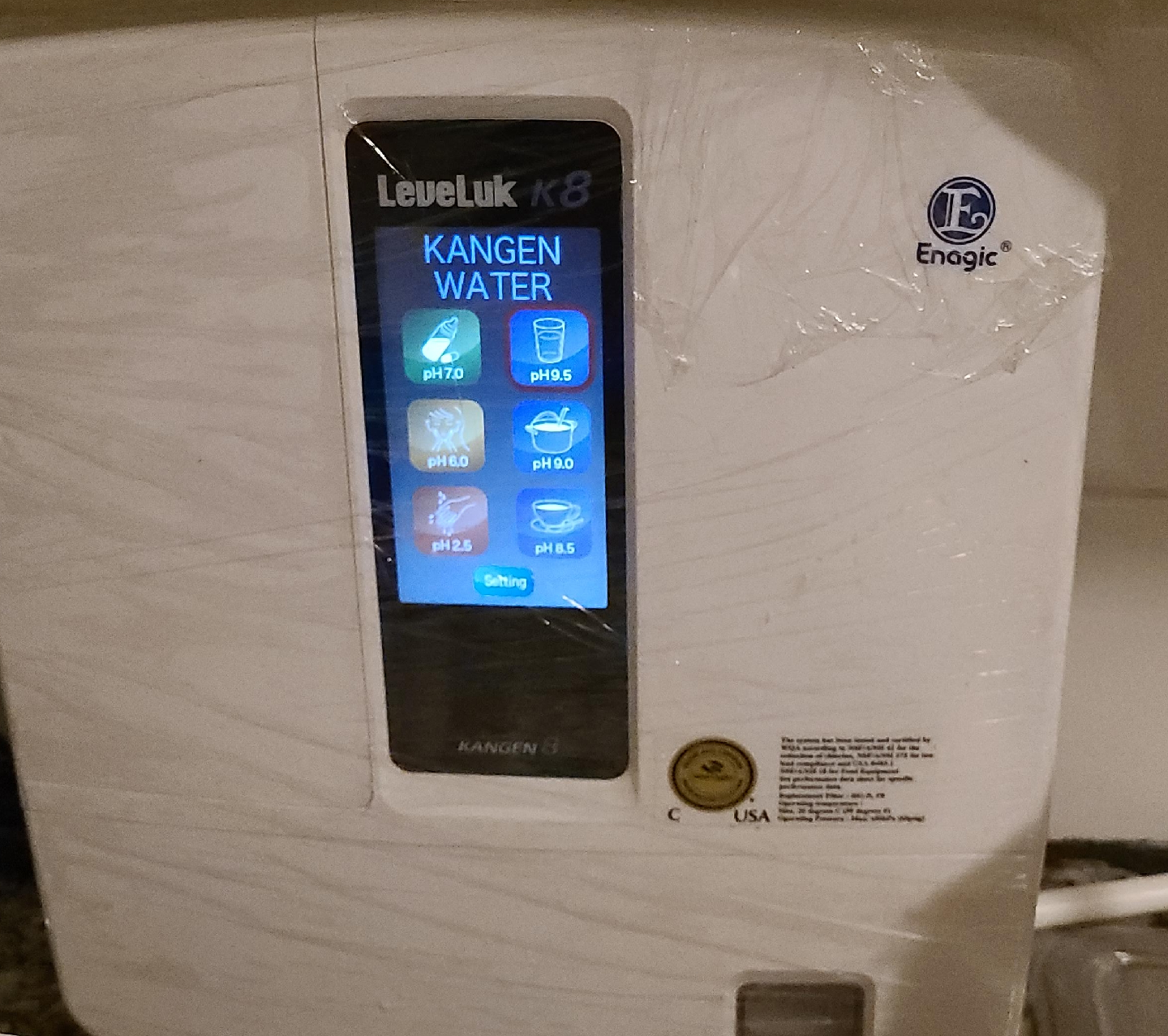 Enagic Leveluk K8 Water Ionizer - New in Wrap
