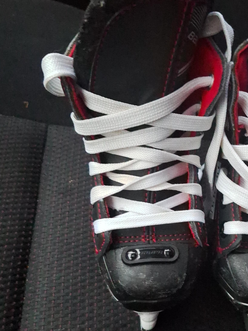 Bauer NS Youth Size Y7 Hockey Skates - Black/Red thumbnail