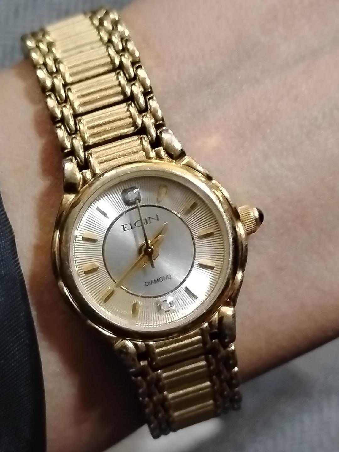 Elgin Diamond Gold Watch thumbnail