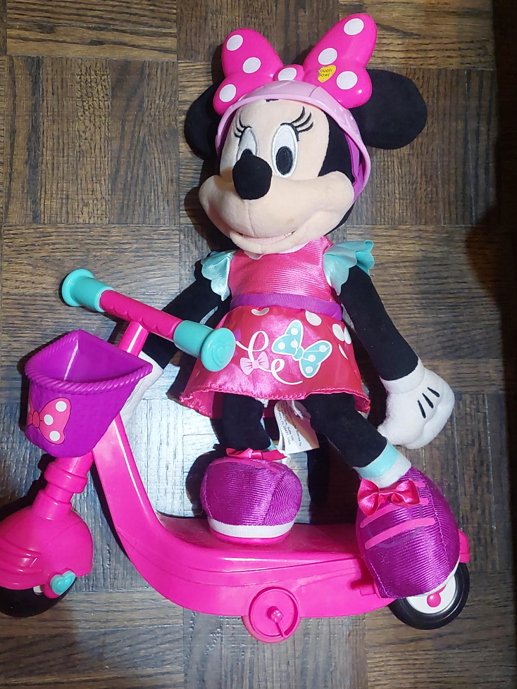 Disney Minnie Mouse Plush on Scooter thumbnail
