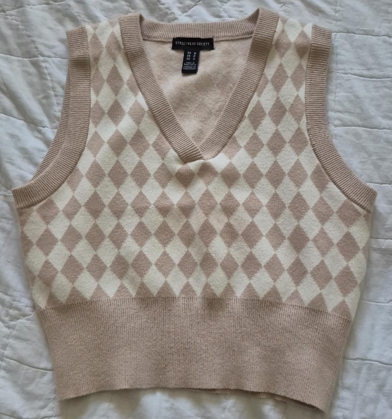 Streetwear Society Argyle Sweater Vest thumbnail