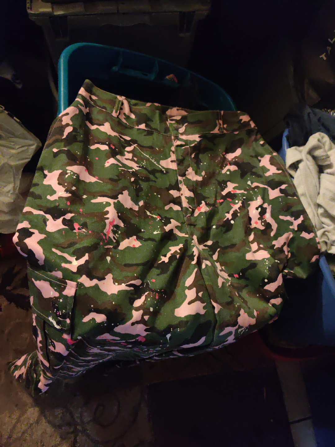 Paint Splatter Cargo Trouser - Size 8
