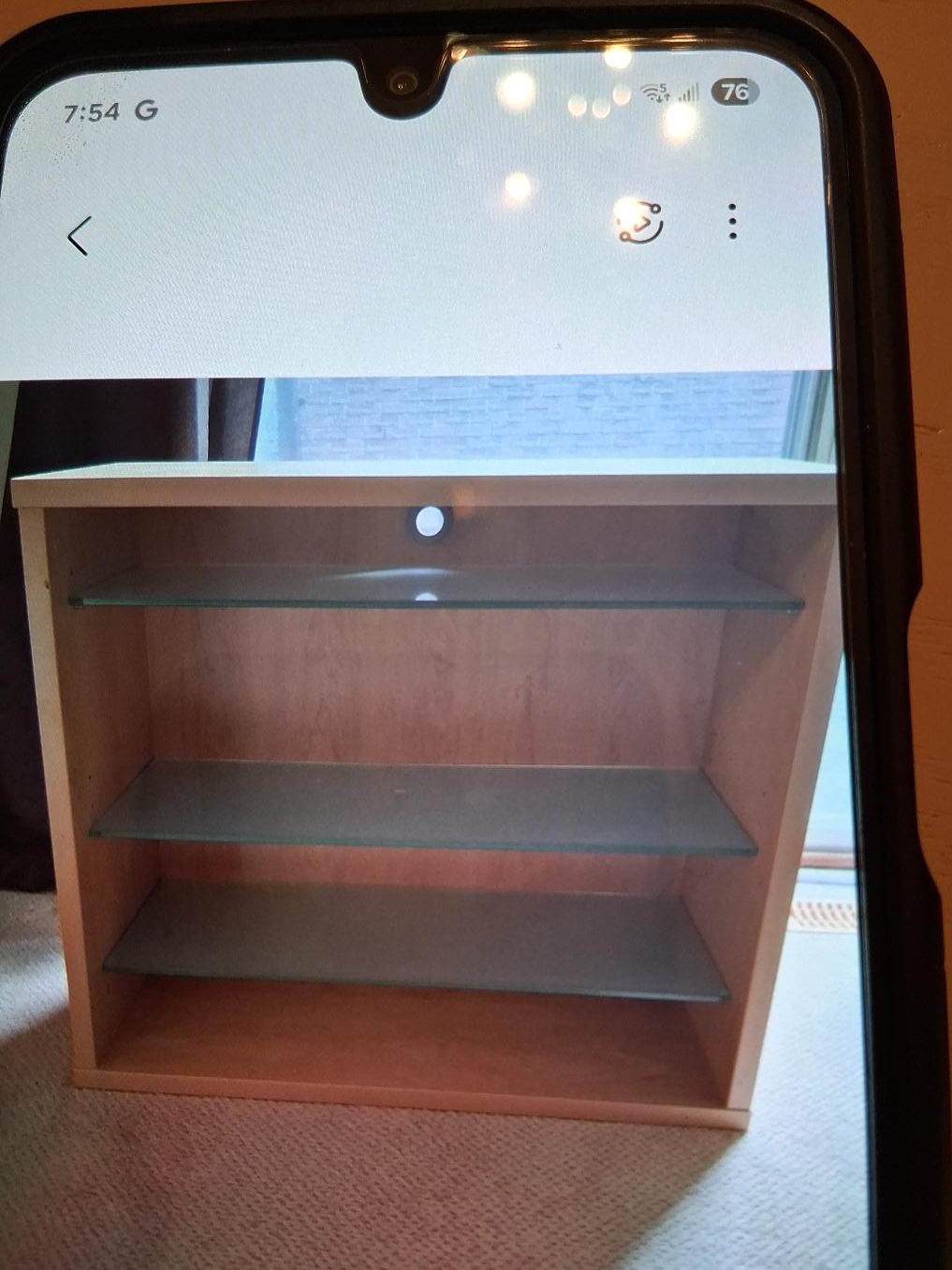 Wooden Cabinet with Glass Shelves thumbnail