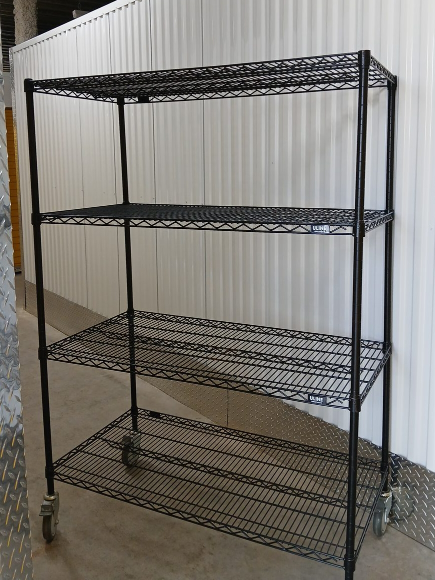 Uline Black Wire Shelving Rack thumbnail