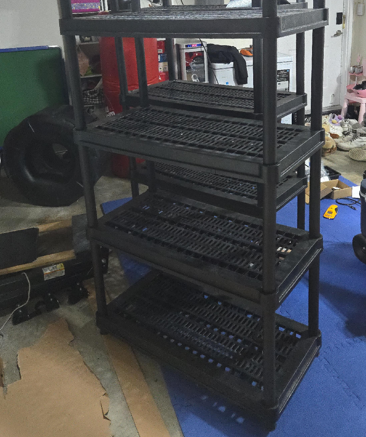 Black Plastic Shelving Unit - 5 Tier image indicator(1)
