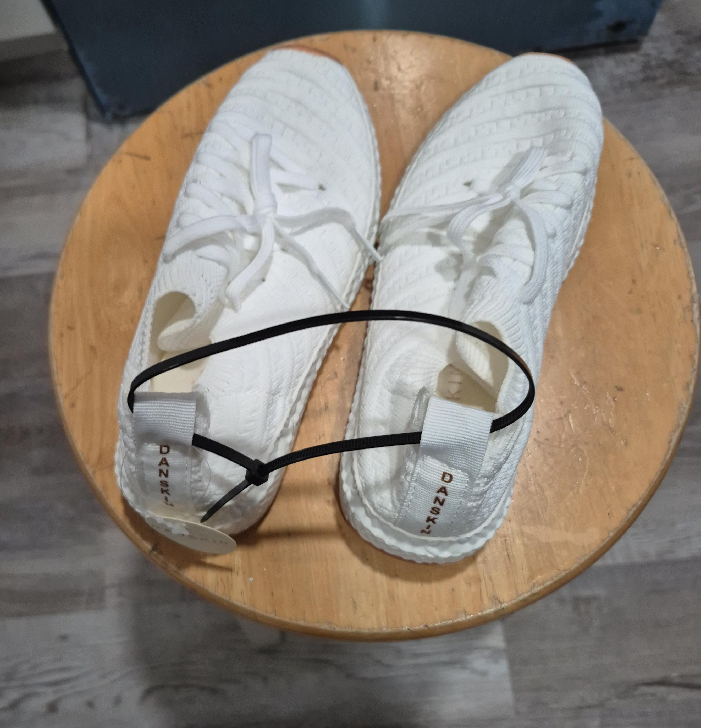 Danskin White Knit Sneakers thumbnail