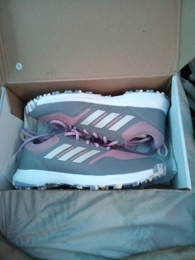 Adidas Grey & Pink Running Shoes (In Box)