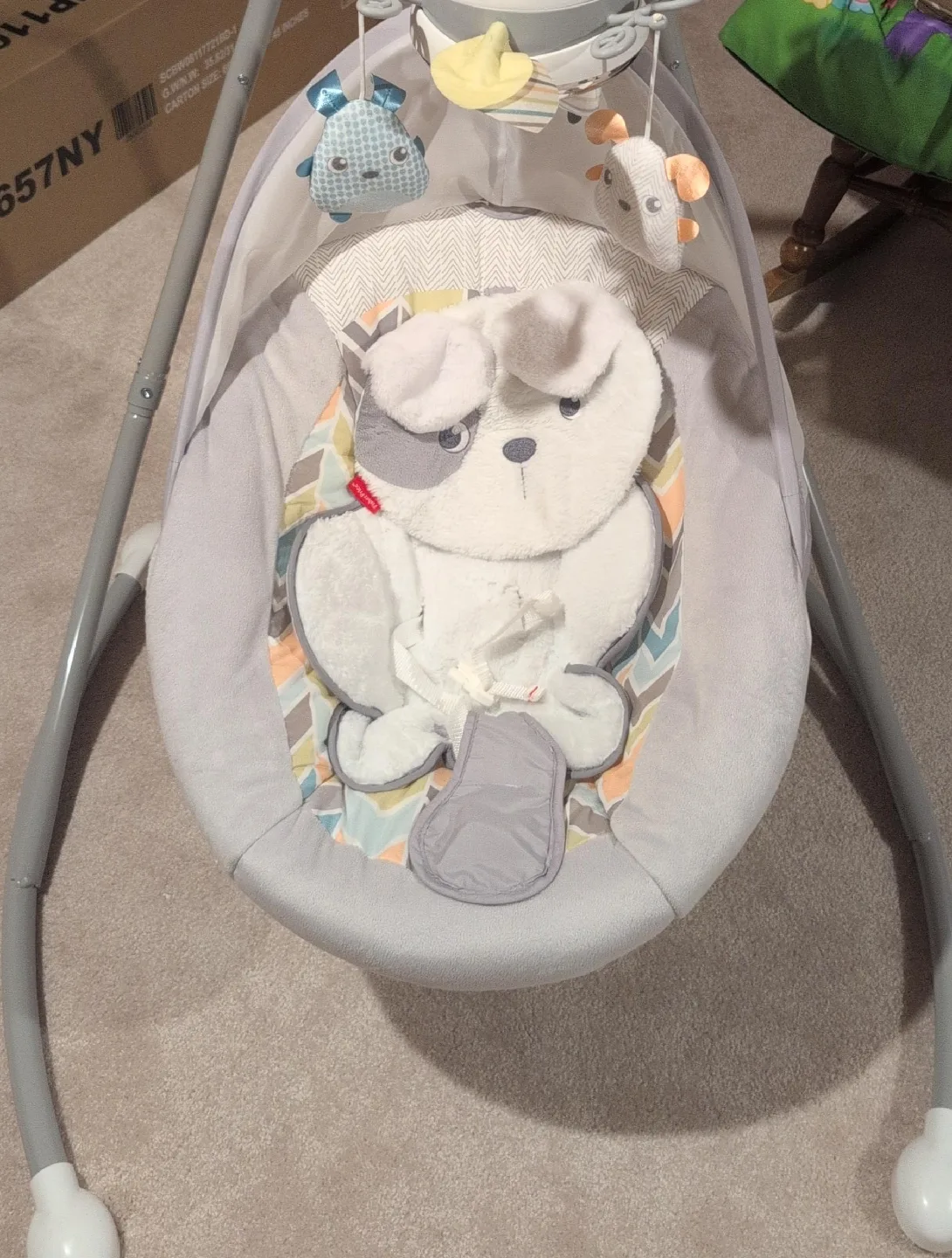 Baby Swing with Dog Plush
