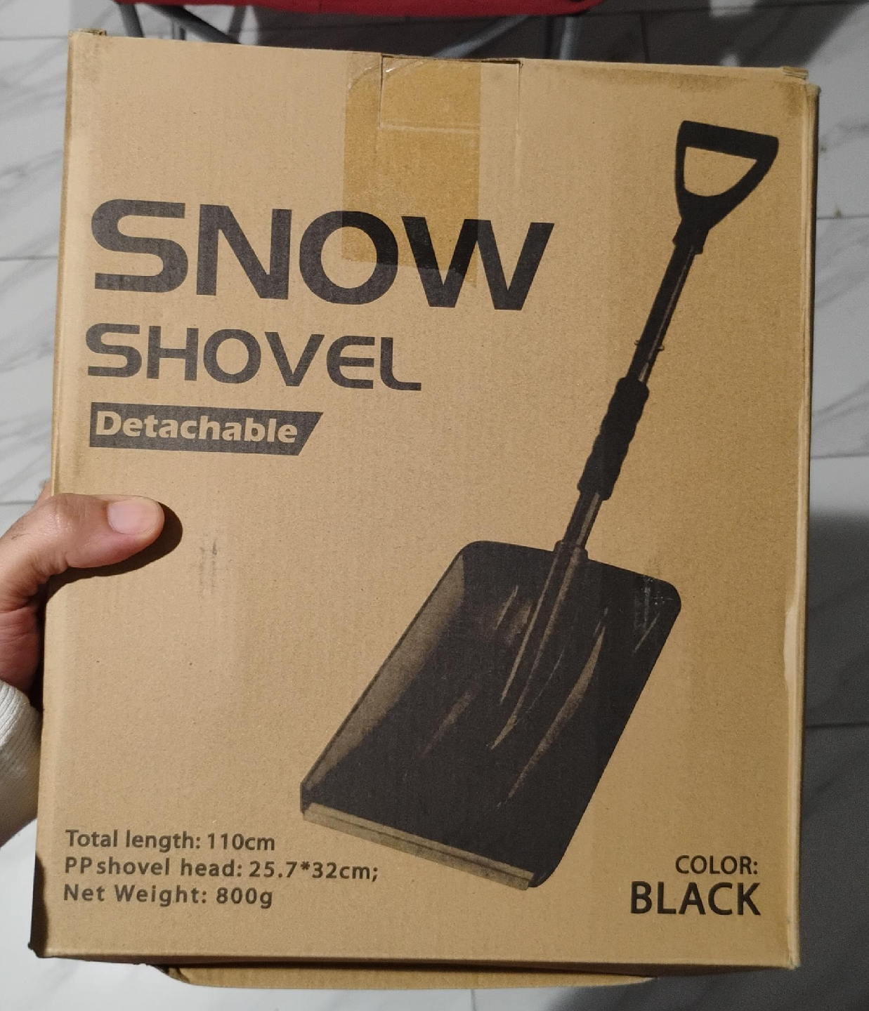 Snow Shovel Detachable - Black thumbnail