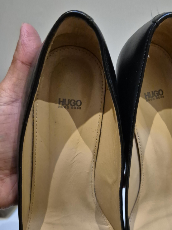 Hugo Boss Black Leather Studded Heels